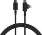 Smartish 2 in 1 USB C to USB C/Lightning Cable - Crown Joule - 6 Ft Fabric Wrapped Fast Charging Cord - for iPhone, Galaxy, Pixel - 100W Dual Fast Charger for Phones/Laptops - No. 2 Pencil Gray