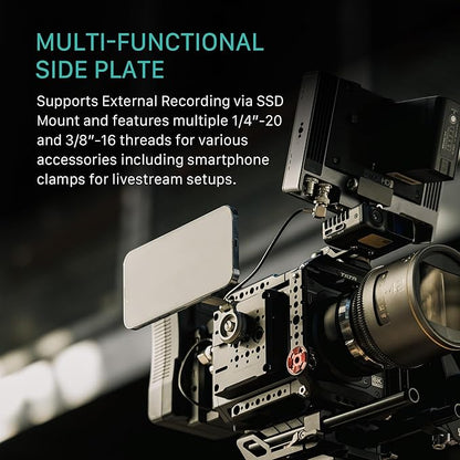 Tilta Camera Cage Pro Kit V-Mount Compatible with Blackmagic Pyxis 6K/12K| Full Cage, Top Handle, V-Mount Battery Plate, Side Plate, Bottom Plate, Universal 15mm Baseplate w/Rods, and Mini Tool