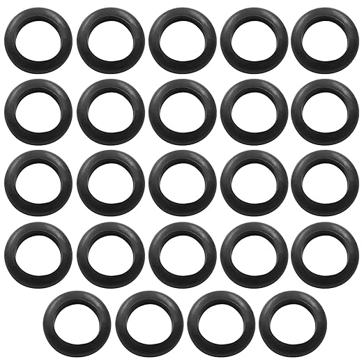 Kyuionty 24 Pcs Rubber Grommets, 0.98" Inside Diameter 1" Drill Hole Rubber Wire Grommets O Ring Grommets for Wire, Firewall, Cables, Plugs, Automotive