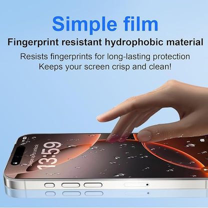 OneFish Full Edge Coverage Tempered Glass Screen Protector for IPhone 15/IPhone 14 Pro 6.1 inch, 2 Pack Edge Reinforcement, Self-Aligning Installation, Case Friendly HD Screen Protectors