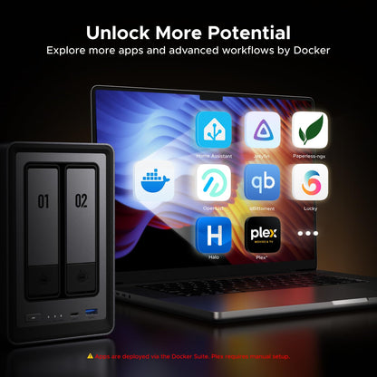 UGREEN NAS DXP2800 2-Bay, Ideal for Content Creators and Enthusiasts