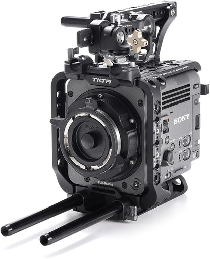 Tilta Camera Cage Compatible with Sony BURANO | Arri Rosettes, 1/4"-20 and 3/8"-16 Threads | w/Top Handle, Left/Right Side Arm, Battery Plate (Full Camera Cage Plus)