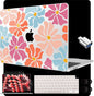 MEEgoodo for M4/M3/M2 MacBook Air 15.3 inch Case 2025 2024 2023, Case Fit Model (A3241/A3114/A2941) for MacBook Air 15 inch, Laptop Hard Shell with Keyboard Cover, Minimalist Style Floral