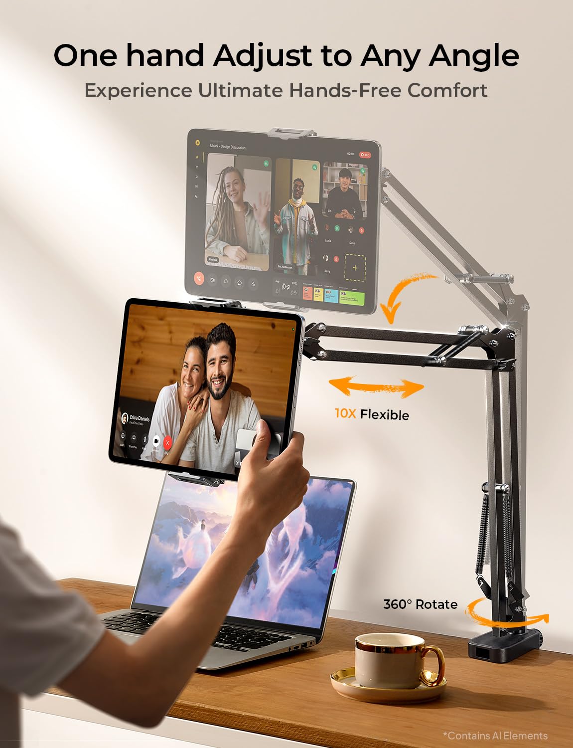 LISEN Tablet Stand iPad Holder Desk Mount, Kindle Accessories Tablet Holder