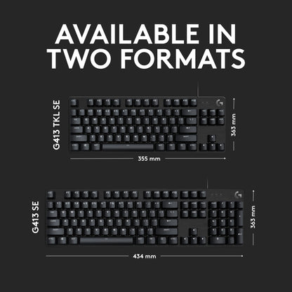 Logitech G413 SE Full-Size Mechanical Gaming Keyboard - Black