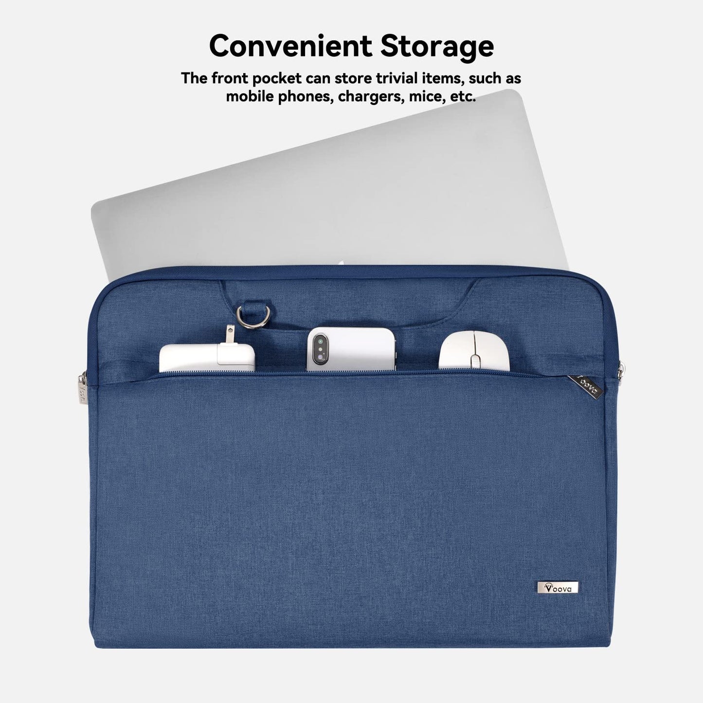 Voova 15.6-15 Inch Laptop Sleeve with Handle, MacBook Sleeve, Blue