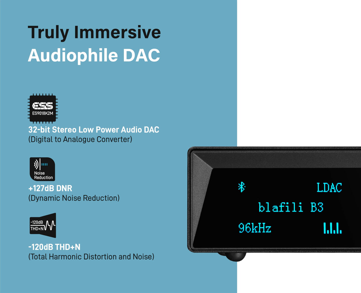 blafili B3 Professional XLR Bluetooth 5.1 Audio Receiver, LDAC & aptX HD
