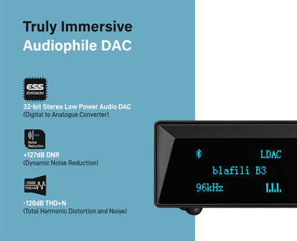 blafili B3 Professional XLR Bluetooth 5.1 Audio Receiver, LDAC & aptX HD