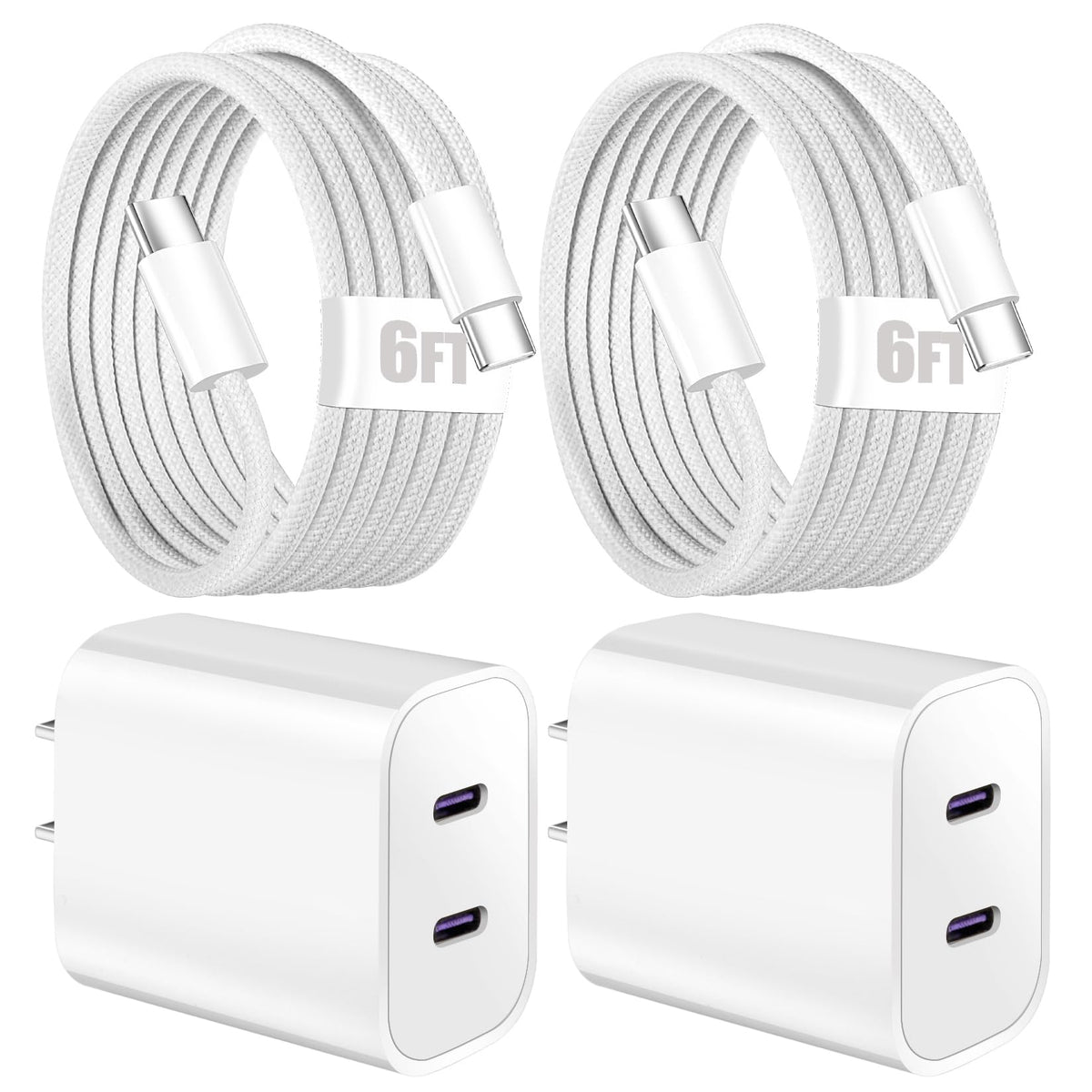 Charger for iPhone 17 16 15,Fast Dual Port USB C Charger Block,Double Type C Apple Wall Power Adapter Plug,10FT Quick USB C to C Charging Cable for iPhone 17/17 ProMax/17 Air/16 Pro/16e/15 Pro/15 Plus