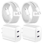 Charger for iPhone 17 16 15,Fast Dual Port USB C Charger Block,Double Type C Apple Wall Power Adapter Plug,10FT Quick USB C to C Charging Cable for iPhone 17/17 ProMax/17 Air/16 Pro/16e/15 Pro/15 Plus