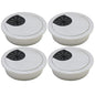 Desk Grommet 2-1/16" (53 mm), Desk Cord Hole Cover, Cable Grommet ABS Plastic, Desk Hole Grommet for Office and Home Table Cable, Detachable Cable Cord Organizer (Silver Sand 4 Pcs)