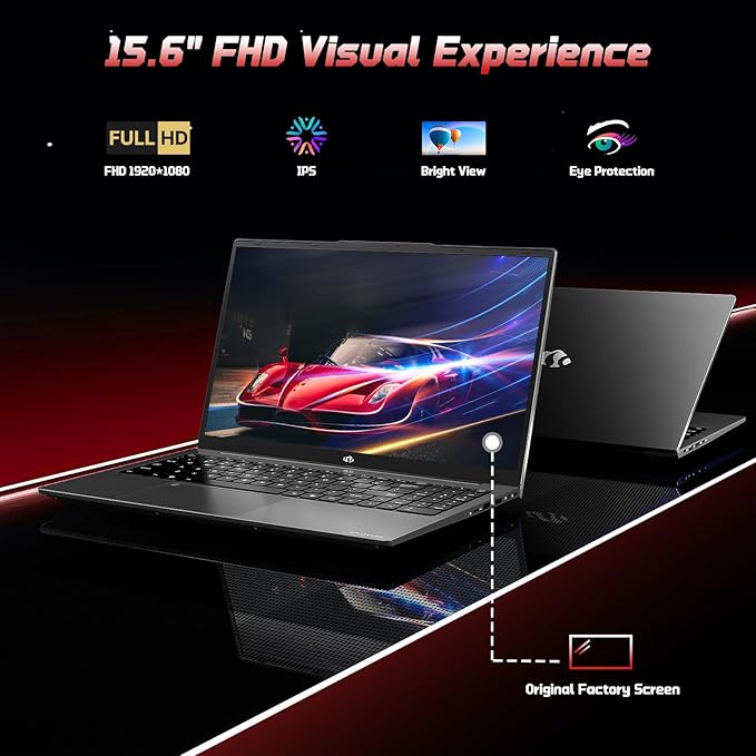 NIMO 15.6" FHD IPS Laptop, Intel N150 (Up to 3.6GHz, Beat i3-10110U), 16GB RAM 1TB SSD, Backlit Keyboard Fingerprint, Wi-Fi 6 BT5.2 Type-C 65W Computer for Students and Home Office