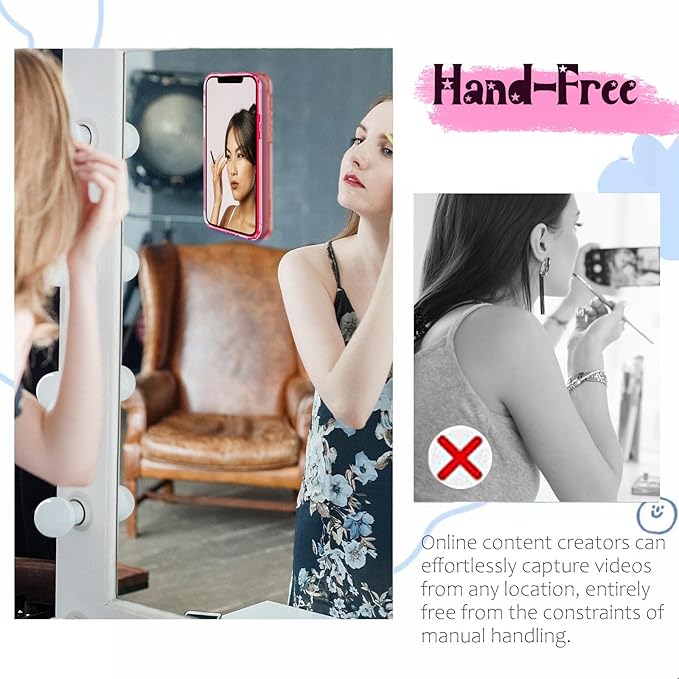 Silicone Suction Phone Case Mount 3 Pack, Silicon Adhesive Suction Cup Phone Mount, Non Slip Sticky Phone Grip for Cellphone, Strong Grip Holder for Selfies and Videos (Blue)