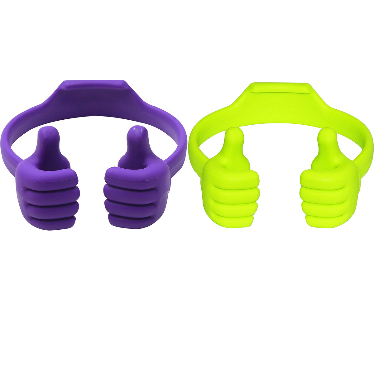 Honsky Cell Phone Stand Holder 2-Pack,Thumbs Up Lazy Phone Stand,Universal Adjustable Flexible Dock for All Phones & Tablets,Cute Perfect Valentine's Day Gifts for Him/Her,Gifts for Couples,Black