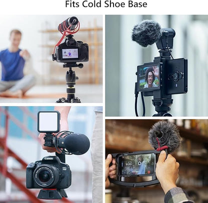 Mini Ball Head, CNC All Metal Aluminum Universal Panoramic Tripod Head Mount for Compact DSLR Action Cam Phone LED Ring Light Monopod Slider, 4.4lb Max Load