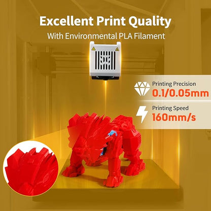X-Maker 3D Printer for Kids and Beginners, Fully Assembled High-Speed 3D Printer with 8 PLA Filament Set, Leveling-Free Bed, Wi-Fi Printing, Resume Printing, Silent, High Precision, with App