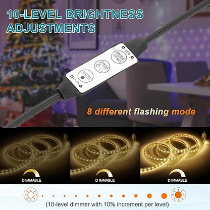 MECCANIXITY LED Strip Dimmer, 12V to 24V 6A Mini Brightness Adjustable Controller Lamp Switch with DC Plugs for Single Color Strips, Black Pack of 4