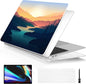 Batianda Design Case for M1 MacBook Air 13 Inch Model A2337 M1 A2179 A1932 2021 2020 2019 Release,3D Painted Landscape Series Hard Shell with Keyboard Cover & Screen Protector, Dawn