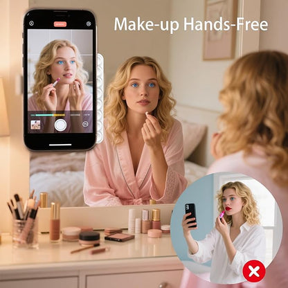 Silicone Double-Sided Suction Cup Phone Case Detachable Mount, Fidget Sticky Phone Grip Hands-Free Phone Accessories for Selfies & Videos, Trending TikTok items for iphone & Android(3.74"x2.2", White)