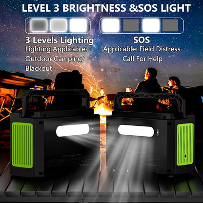 Portable Power Station 200W (400W Peak),118Wh solar power station with 110V/200W AC Outlet,32000mAh Backup Lithium Battery Generator for Home Backup Outdoor Emergency RV