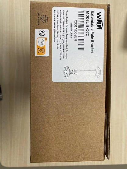 WiTi Extendable Pole Mount for Security Surveillance Cameras, Ceiling Mount Bracket for Bullet Camera,Solid Metal Max 60CM
