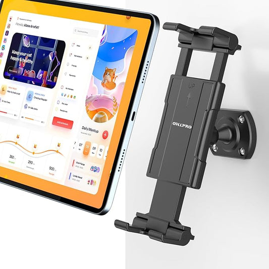 OHLPRO Tablet Wall Mount Holder, 360° Adjustable iPad Wall Mount for Kitchen, Office, Warehouse & Home, Fits 5-13" Tablets, Phones, Galaxy Tab, Kindle Fire