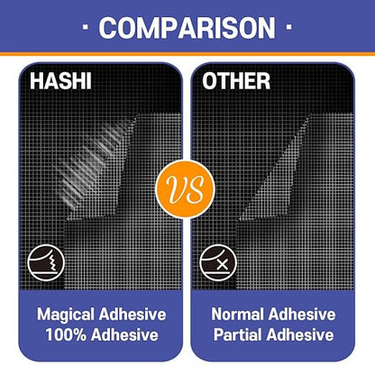HA SHI Screen Repair Kit for Windows or Doors (2" x 15FT, Black) 3-Layer Strong Adhesive Tape, Made in Korea, Ease-Installation Fiberglass Covering Mesh