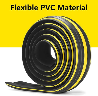 10 ft Floor Cable Cover Protector, Heavy Duty PVC Duct Easy to Unroll, Prevent Trip Hazard for Home Office or Outdoor Settings