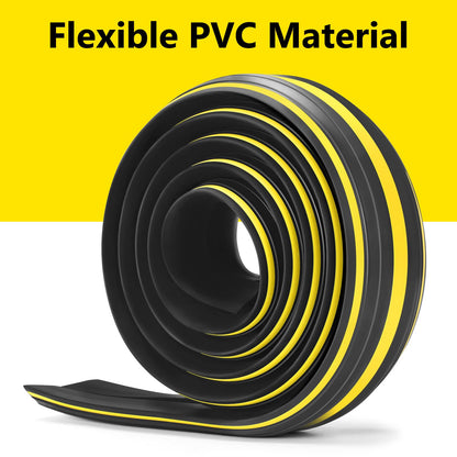 TFMUZERT 10 ft Floor Cable Cover Protector, Heavy Duty PVC Duct Easy to Unroll, Prevent Trip Hazard for Home Office or Outdoor Settings