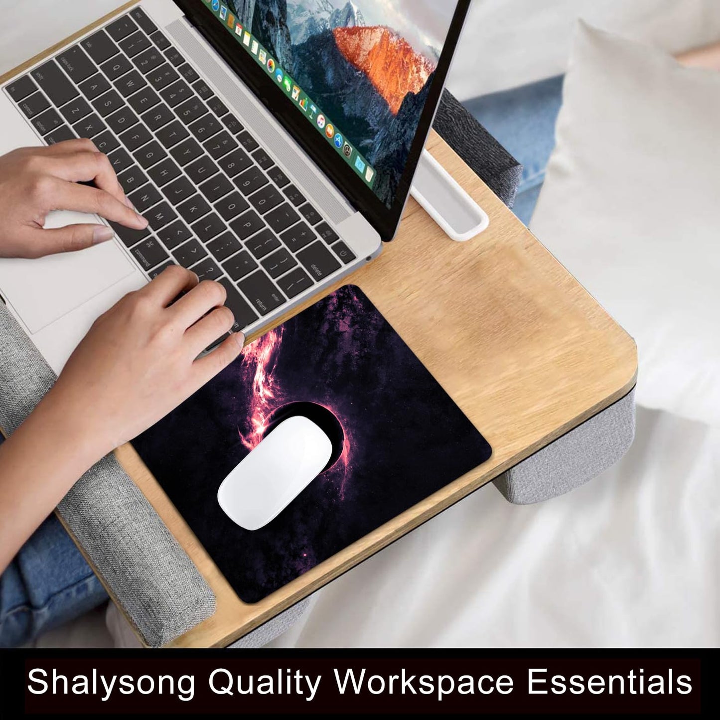 SHALYSONG Sci-Fi Black Hole Mouse Pad, 9.5"x7.9" Non-Slip Laptop Mousepad