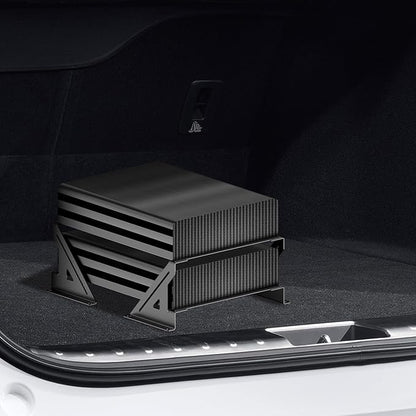 2 Amp Amplifier Rack, Audio Rack, Rack Mount Amplifier for Droppin HZ Car Audio, Steel, Black Powder Coated, Bracket Mount, 24 Watts, Audio Equipment Rack