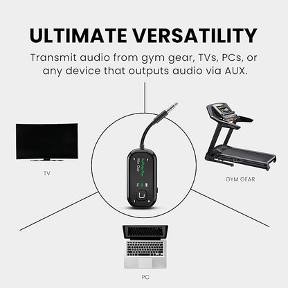 Avantree Voyager - Airplane Bluetooth Adapter for Headphones & AirPods, Bluetooth 5.4 with Latest Auracast & OLED Display, Qualcomm Chip, aptX Adaptive, Wireless Audio Transmitter for Travel & Flight