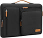 MOSISO 360 Protective Laptop Case 13.3 inch, 13-13.3 inch Laptop Sleeve Compatible with MacBook Air/Pro 13 / Pro 14,HP Dell Acer ASUS,Side Open Carrying Case with 4 Zipper Pockets&Handle, Black