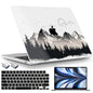 TWOLSKOO Compatible with MacBook Air 13 inch Case M5 2026 M4 2025 M3 M2 2024-2022 A3449 A3240 A3113 A2681, Plastic Hard Shell & Keyboard Cover for MacBook Air 13.6 inch Case, Blue Chinoiserie
