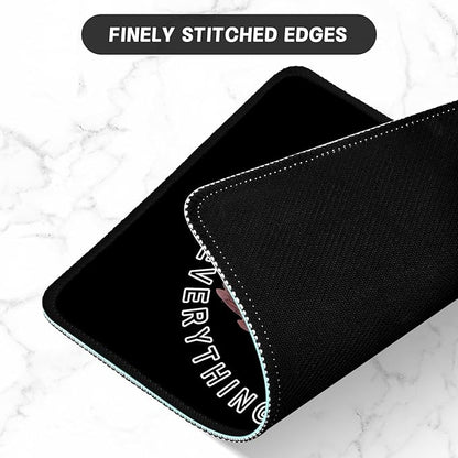 ITNRSIIET Mouse Pad with Stitched Edge Premium Textured Smooth Precise Operation Waterproof Washable Non-Slip Rubber Base Desktop Protection Mat, 10.2×8.3×0.12 inches, Funny Burning Box