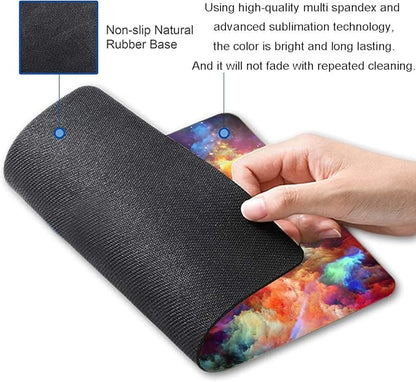 Colorful Galaxy Clouds Mouse Pad,Gaming Non-Slip Rubber Base Mouse Pads for Computers Laptop Office, 9.5"x7.9"x0.12" Inch(240mm x 200mm x 3mm)