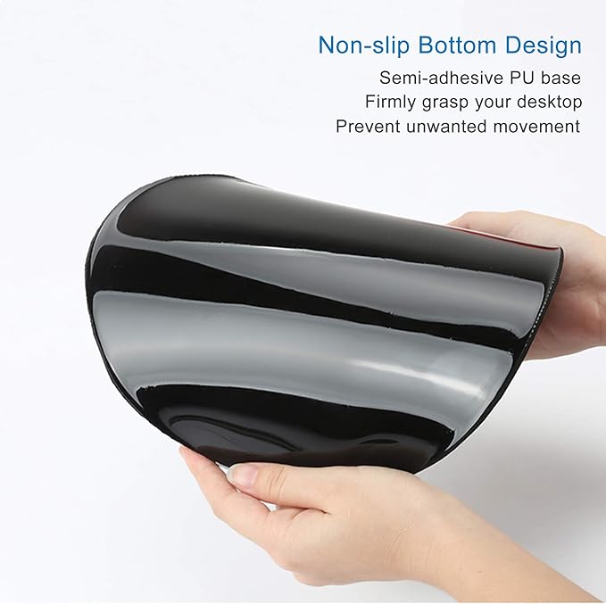 ITNRSIIET Ergonomic Mouse Pad with Gel Wrist Rest Support Non-Slip PU Base Stay Positive Work Hard and Make It Happen Inspirational Quote Cute Small Mouse Pad Pain Relief, 8.7 x 7.2 inches