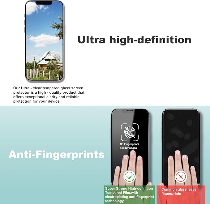 2 Pack Screen Protector Tempered Glass for iPhone 11 and iPhone XR 6.1-Inch Auto Dust Removal, No Bubbles, High Definition Clear, Easy Installation