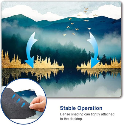Mountains Landscape Mouse Mat, Waterproof Non Slip Rubber Base Mouse Pad for Office Laptop, 9.5"x7.9"x0.12" Inch