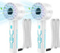 2PCS Portable High-Speed Mini Handheld Fan, USB Rechargeable Neck Personal Mini Fan(7000 Rpm High-Speed Motor, Lasts 4-16 Hours) 4-Speed Powerful Wind Fans For Summer Outdoor Traveling, Gifts For Kids