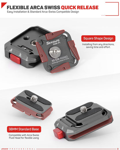 IFOOTAGE Q38-PL Quick Release Plate Camera QR Adapter