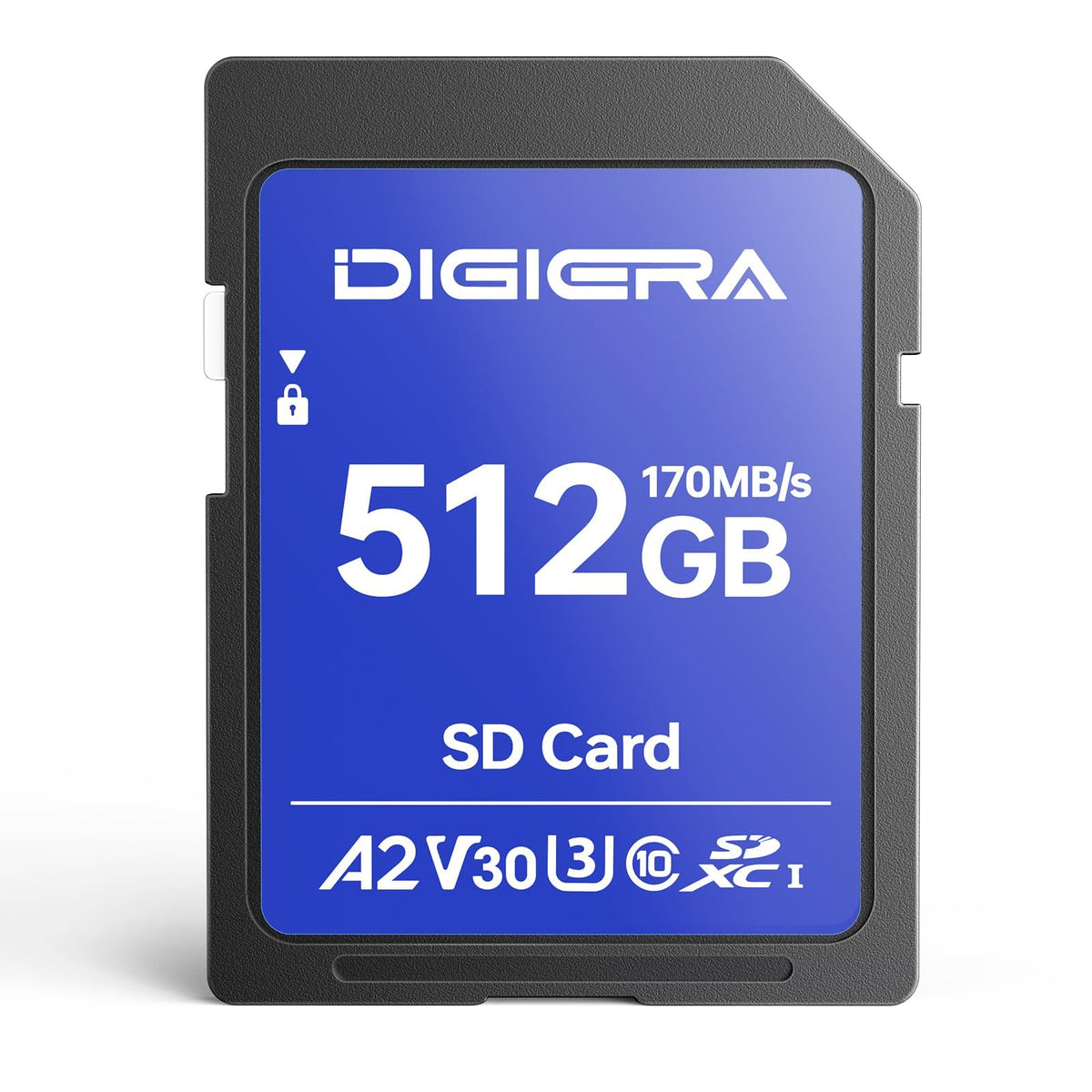 DIGIERA 128GB LSU200 SDXC UHS-II Memory Card - up to 300MB/s, C10, U3, V90, 8K, SD Card for Computers, Digital Cameras, Home Theatre Devices, Car Navigation Systems (1 Pack)
