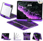 Transparent Case with Keyboard for 2024 iPad Pro 13 inch (M4), iPad Pro 13,7-Color Backlit,Magic Wireless Keyboard, 360°Rotating,Multi-Touch trackpad,Pencil Holder,with Shortcuts,Purple