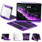 Transparent Case with Keyboard iPad Air 11 Inch (M4/M3/M2, 2026/2025/2024)/ iPad Air 5th/4th Generation 10.9" / iPad Pro 11" 1st/2nd/3rd/4th Trackpad, Pencil Holder, 7-Color Backlit, Rotatable, Purple
