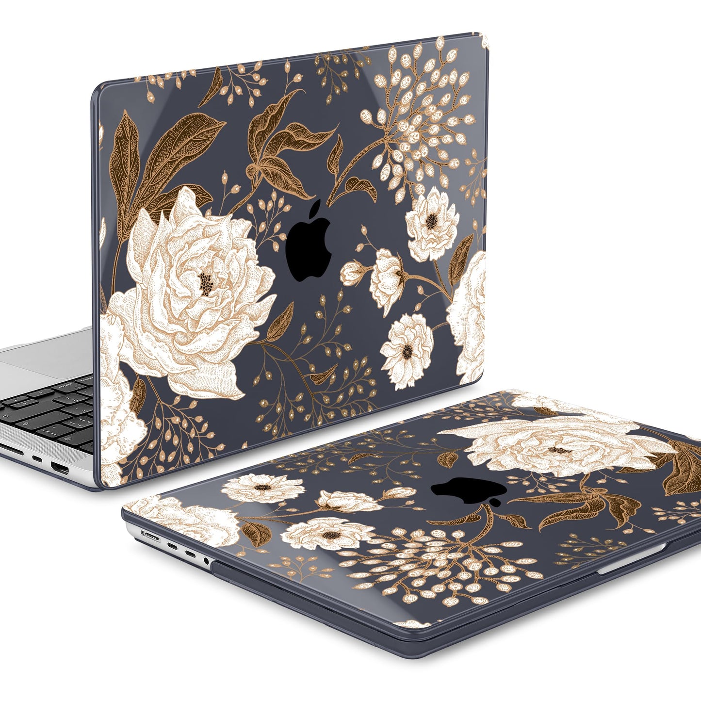 Mektron Case for 2026 M5 MacBook Pro 16 inch A3429 A3428 M4 A3403 A3186 M3 A2991 M2 A2780 M1 A2485 (2021-2025) Pro/Max with Liquid Retina XDR, Hard Shell Plastic Laptop Cover, Peonies Roses