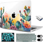 MEEgoodo for M4/M3/M2 MacBook Air 15.3 inch Case 2025 2024 2023, Case Fit Model (A3241/A3114/A2941) for MacBook Air 15 inch, Laptop Hard Shell with Keyboard Cover, Tropical Cactus