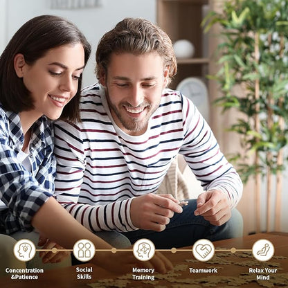 Custom Photo Puzzle – Personalized Jigsaw Puzzle 200/300/500/1000/1500 Pieces – Glossy Finish – Custom Puzzle Gift for Adults,Family,Wedding,Couples,Anniversary(200-vertical)