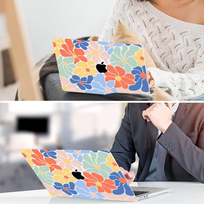 TWOLSKOO for MacBook Air 15 inch Case 2026 2025 2024 2023 Release M5 A3448 M4 A3241 M3 A3114 M2 A2941, Plastic Hard Shell & Screen Protector & Keyboard Cover & Type C Adapter, Chamomile Blue