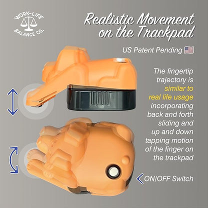 Laptop Trackpad Jiggler -AA Battery lasts 6 months -Undetectable -Cordless Mouse Jiggler -Does Not Work on DeII -Keeps Touchpad Active, Laptop Awake -Mechanical Mouse Mover -ON/Off Switch (Orange Dog)