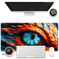 KOAIWPAE Desk Mat, Watercolor Pink Flowers Desk Pad, Green Leaves Flowers Large Gaming Mouse Pad for Desk, 31.5"x15.7" Extended Big Computer Keyboard Mouse Pad with Non-Slip Base and Stitched Edge